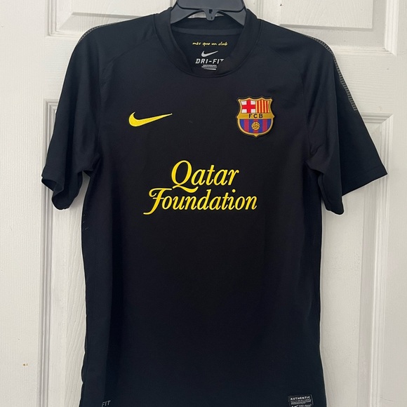 Fc Barcelona 2011 Away Soccer Jersey Black Size Small Men - Picture 1 of 4